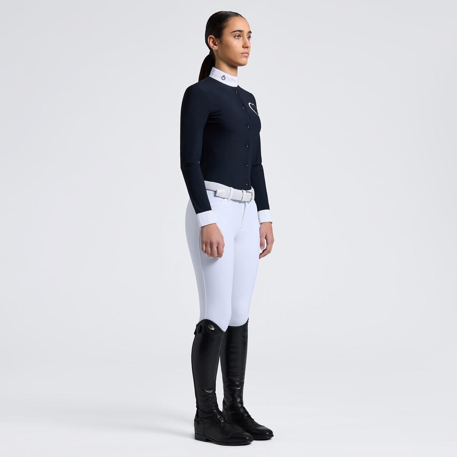 Cavalleria Toscana - Girls Long Sleeve Jersey w/ Print Logo
