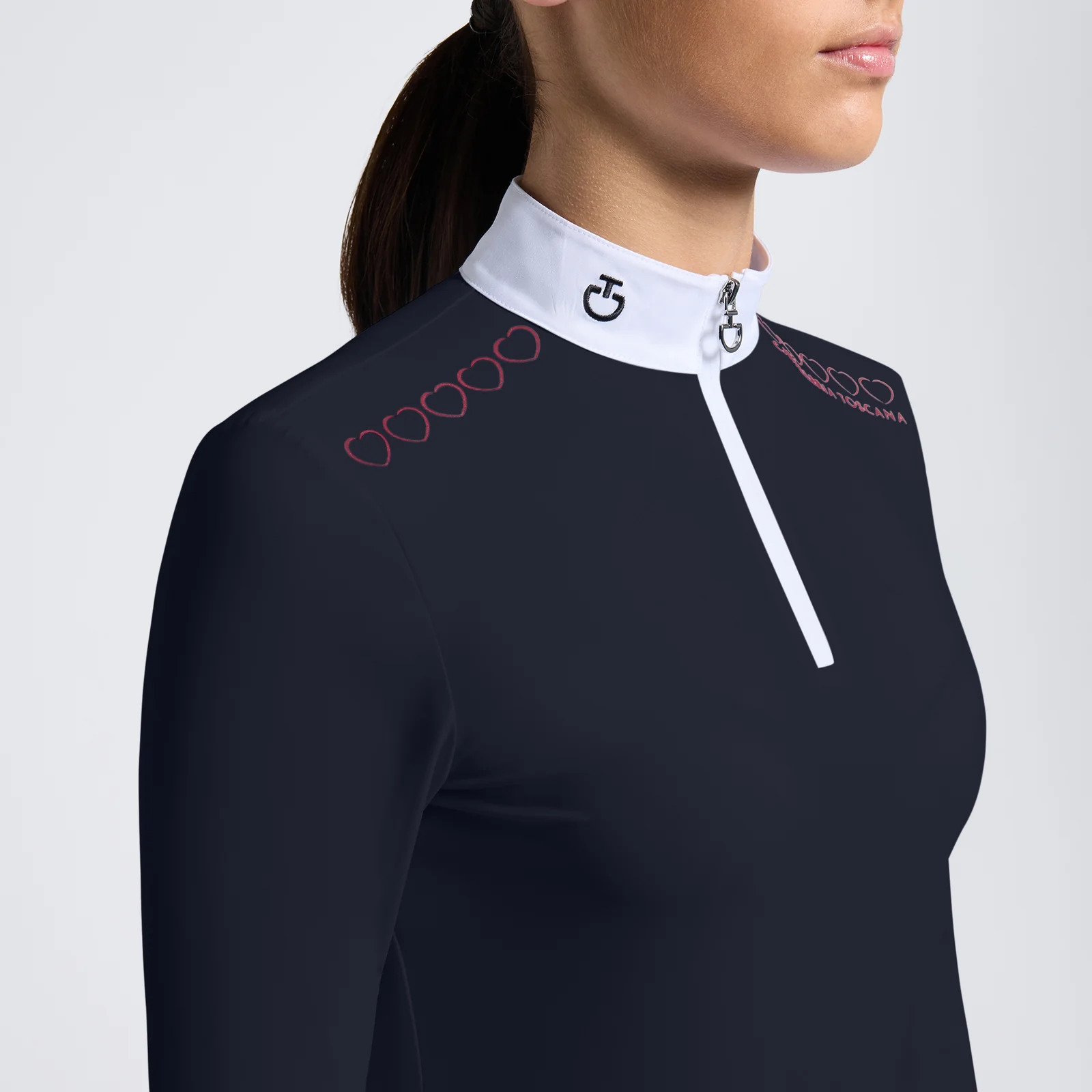 Cavalleria Toscana - Girls Long Sleeve Jersey w/ Heart Logo 
