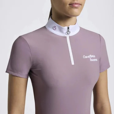 Cavalleria Toscana - Girls Short Sleeve Jersey w/ Embroidery Logo 